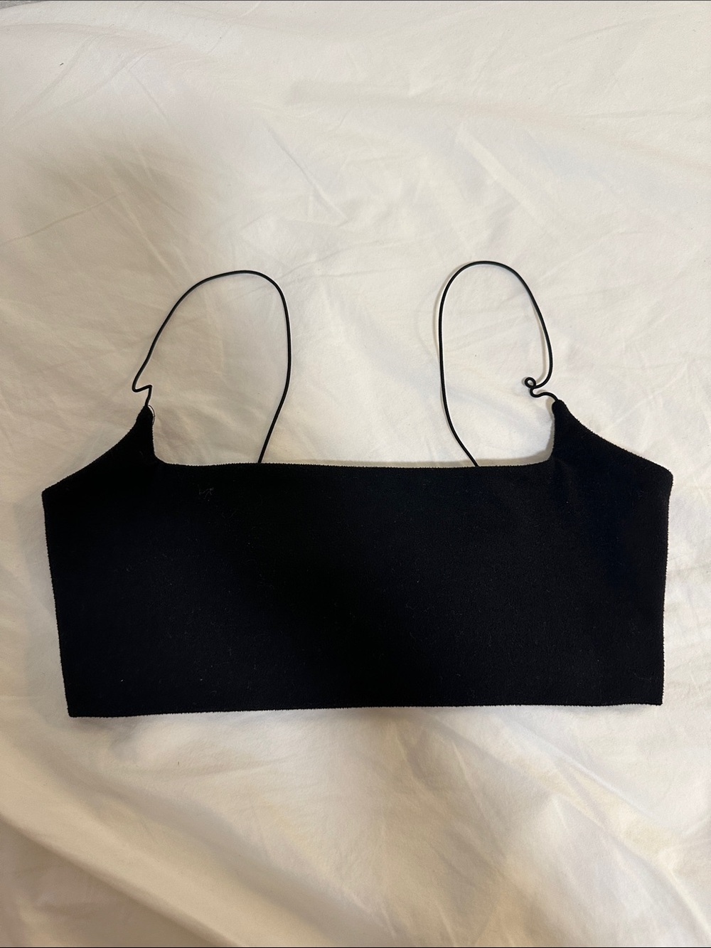 Joah Brown Black Square Neck Crop Tank